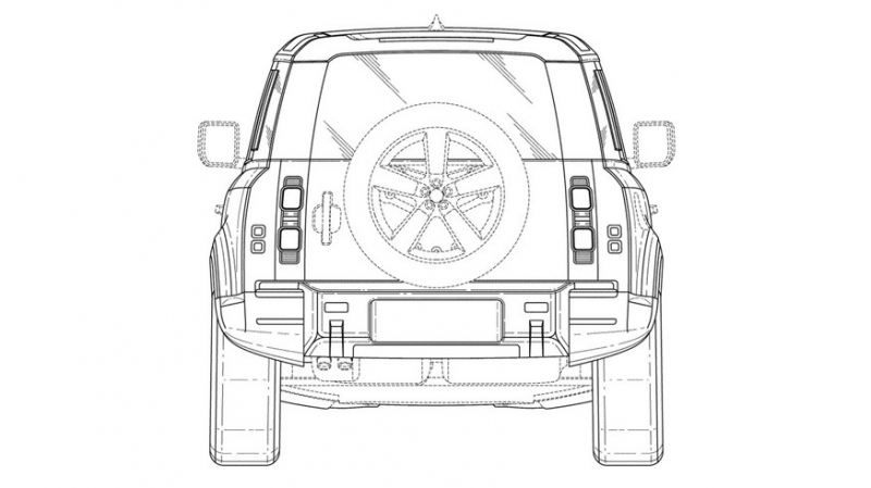 Land Rover Defender 130 показался на патентных изображениях: 8 мест и колёсная база, как у 110