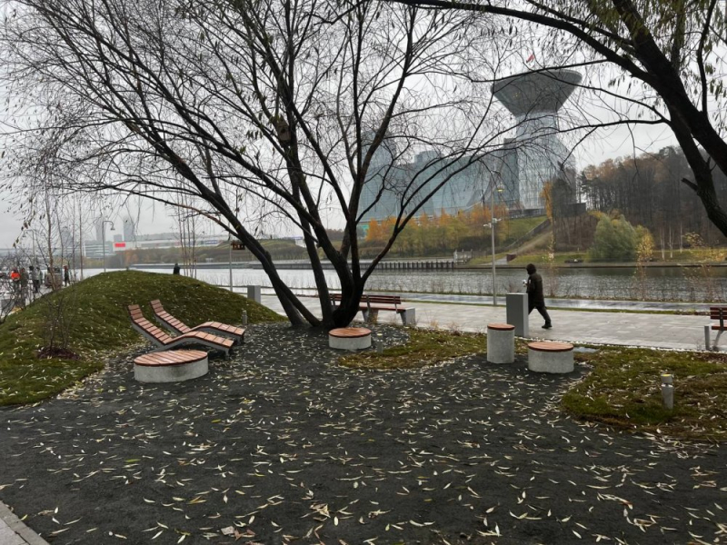 В Красногорске завершился новый этап благоустройства набережной Москвы-реки