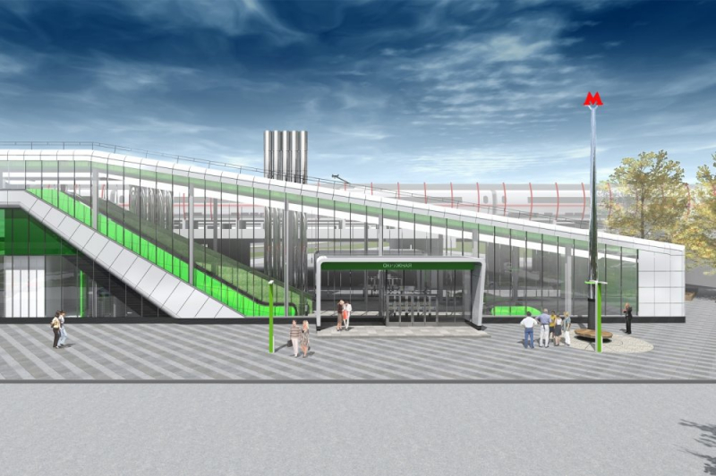 Вестибюль станции «Окружная» обеспечивает пересадку между тремя видами рельсового транспорта