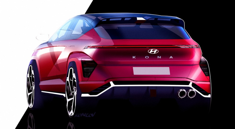 Hyundai Kona второго поколения: новые фирменные картинки и кадры с «живым» кроссовером