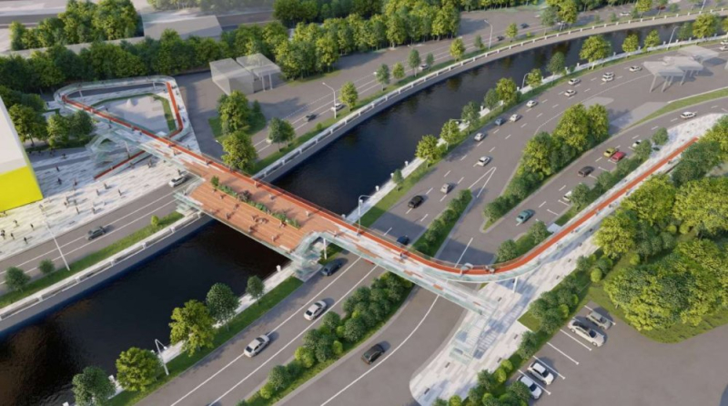 Уникальный вело-пешеходный мост появится на набережной реки Яуза